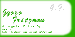 gyozo fritzman business card